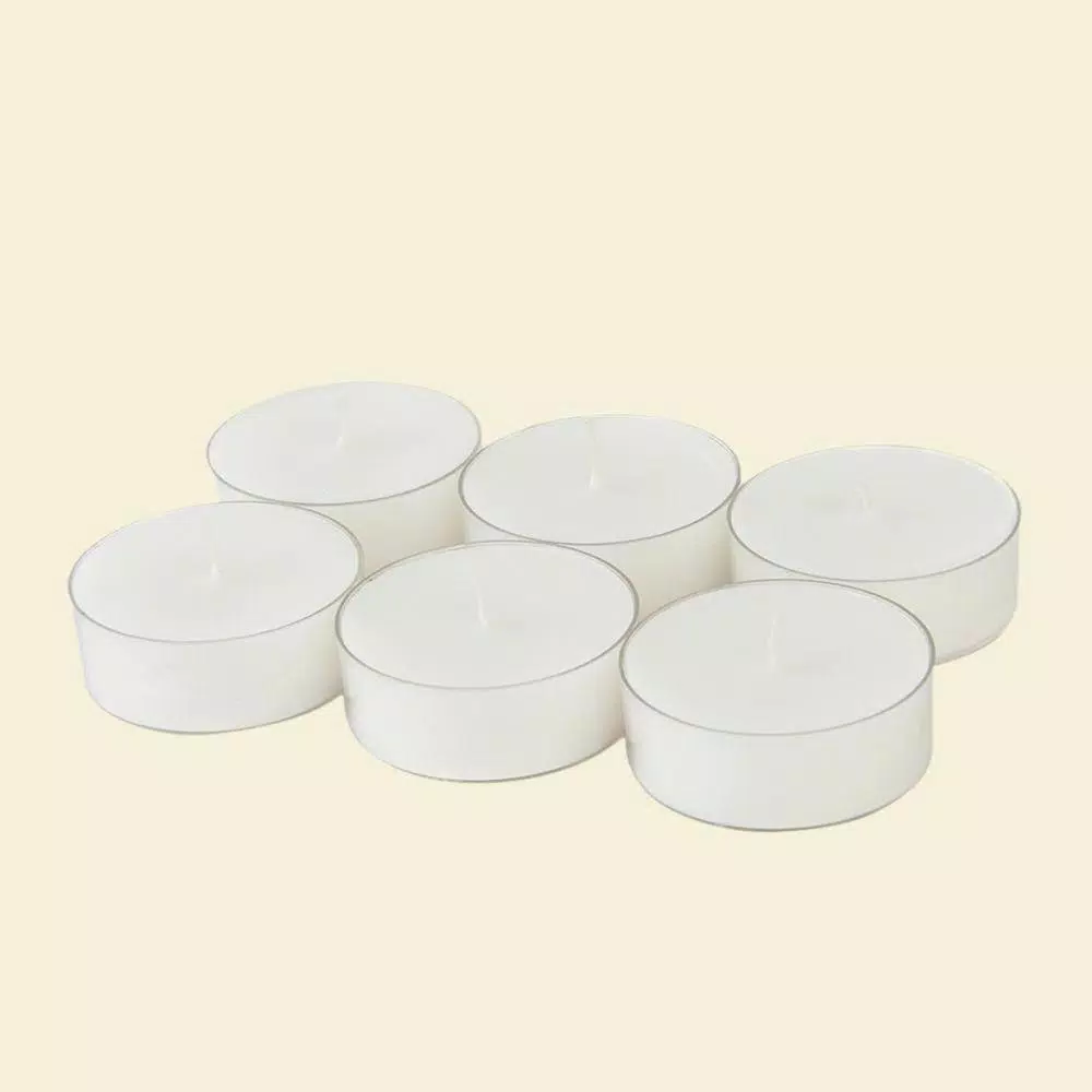 Zest Candle White Mega Oversized Tealight Candles, 2.25 in. Diameter, 10-Hour Burn Time (12-Pack)