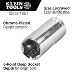 Klein Tools 20-Piece 3/8 in. Drive Socket Wrench Set with Metal Storage Case thumbnail 3
