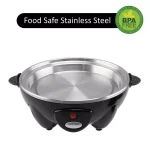 Brentwood 7-Egg Black Electric Egg Cooker with Auto Shutoff, Poaching Tray & Omelet Maker thumbnail 4