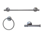 ARISTA Edgerton Collection 3-Piece Bathroom Hardware Set, Satin Nickel thumbnail 1