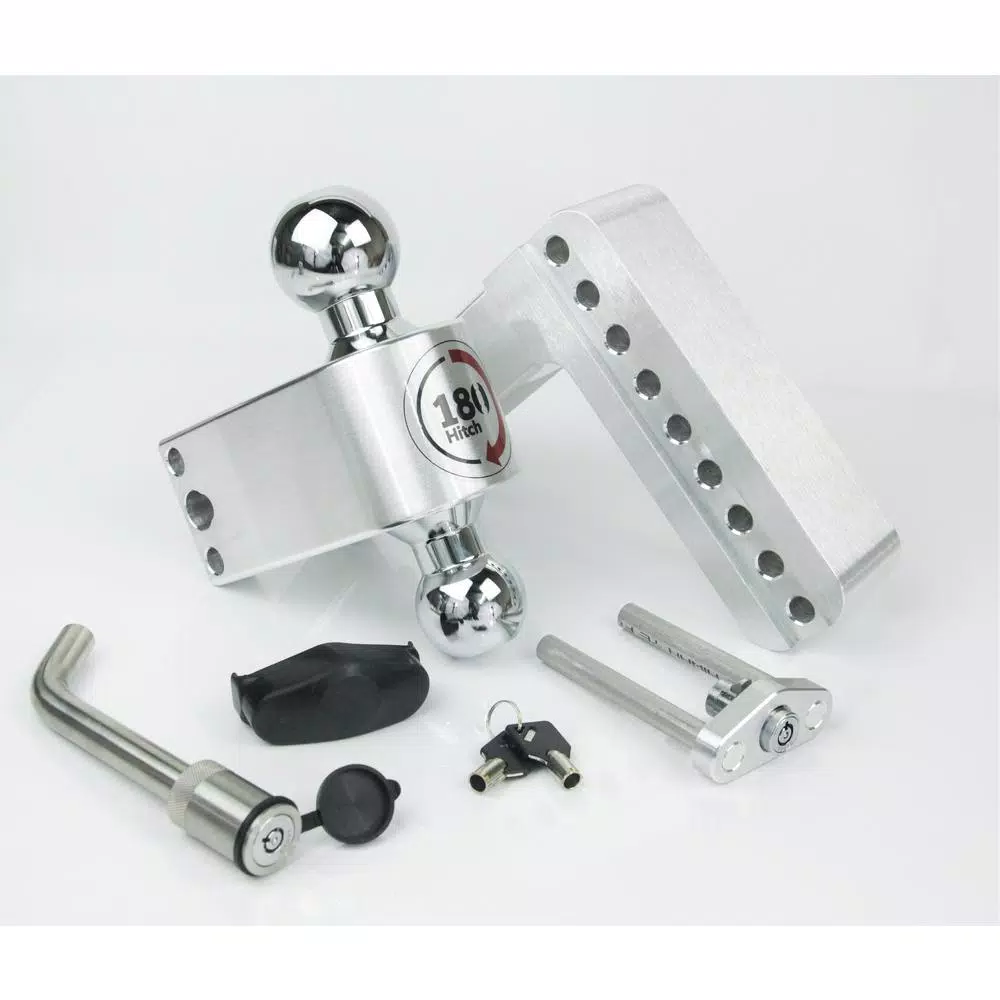 Weigh Safe 180 Hitch by Weigh Safe Chrome Tow Ball Edition Adjustable Ball Mount