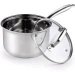 Cook N Home 3 qt. Stainless Steel Saucepan with Tempered Glass Lid thumbnail 4