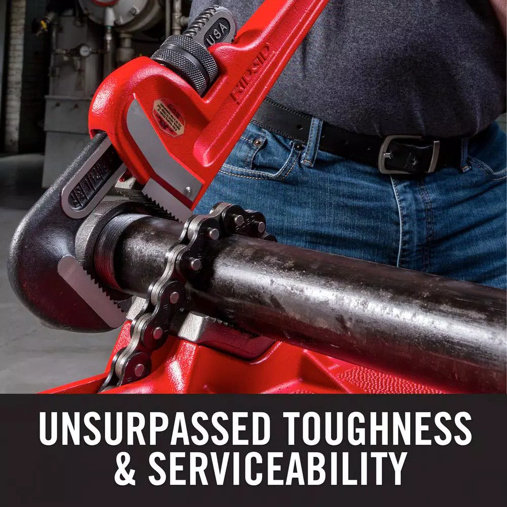 RIDGID 24 in. Heavy-Duty Straight Pipe Wrench, 3 in. Capacity