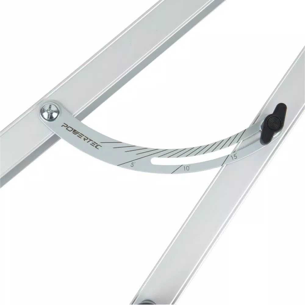 POWERTEC 24-Inch Aluminum Table Saw Taper Jig with Laser Etched Scale