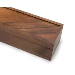 Ironwood Gourmet Acacia Wood Rectangular Tea Box with 10 Compartments thumbnail 2