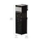 Brio Essential Tri-Temp Bottom-Load Water Cooler Dispenser - Black and Brushed Stainless Steel thumbnail 4