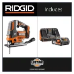 RIDGID 18V OCTANE Brushless Cordless Jig Saw Kit with 2.0 Ah Battery and Charger thumbnail 2