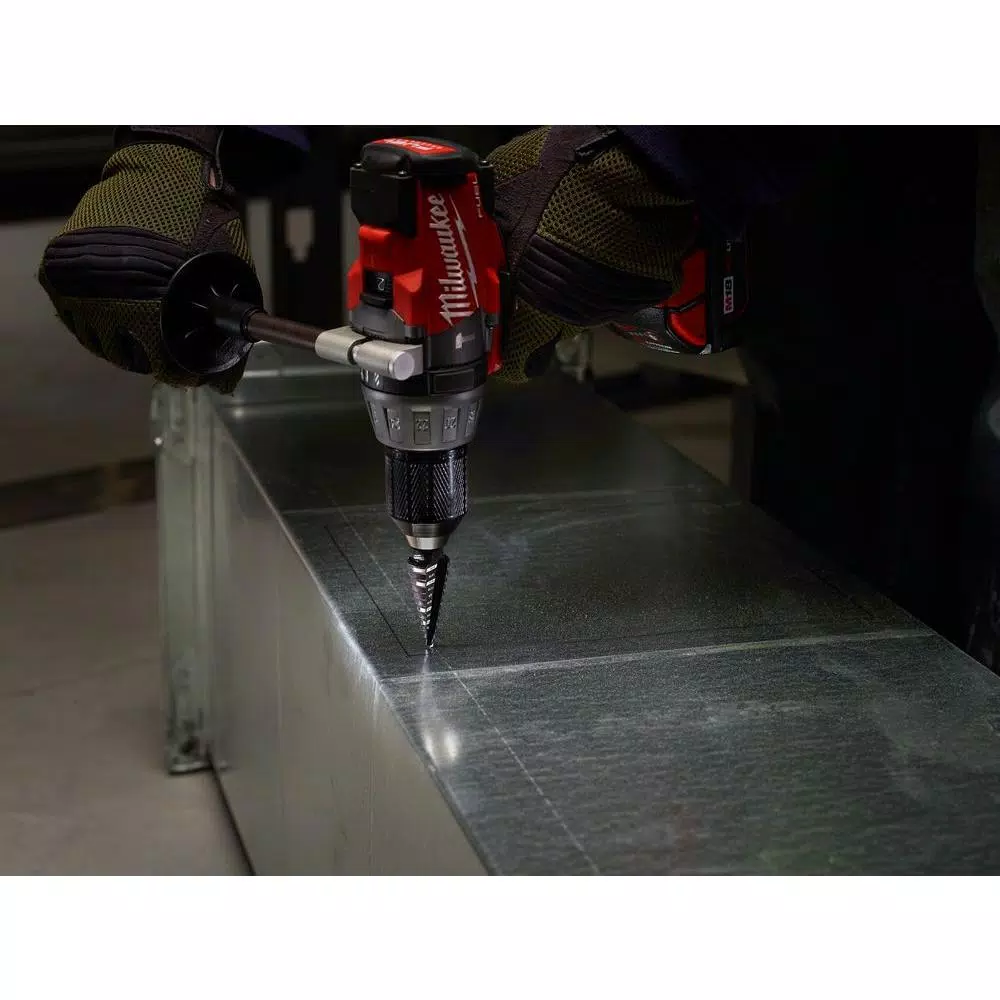 Milwaukee 7/8 in. #7 Step Drill Bit, Black Oxide, 3-Flat Shank