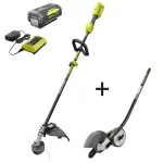 RYOBI 40V Lithium-Ion Expand-It Cordless Trimmer and Edger Kit with 4 Ah Battery and Charger thumbnail 1