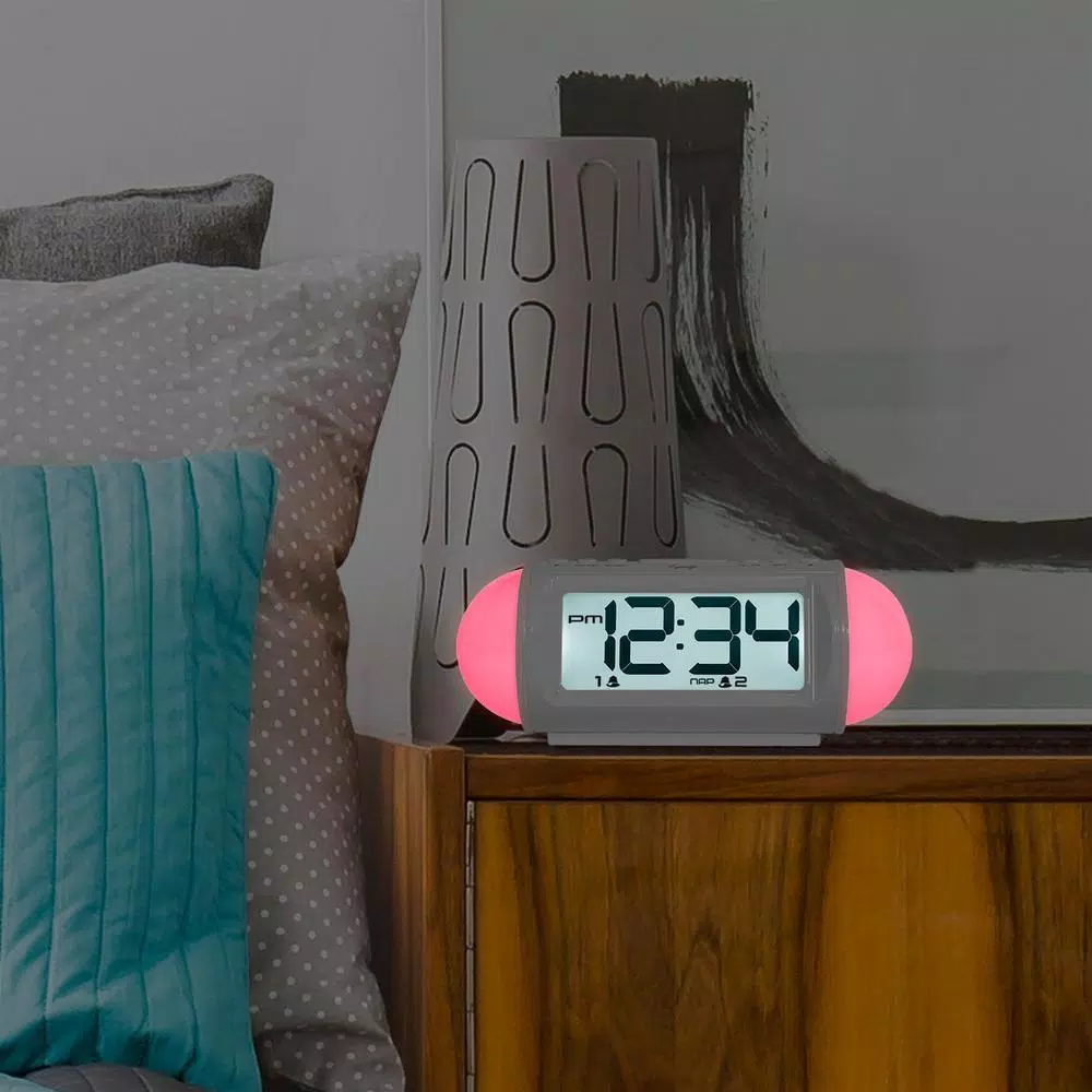 Equity by La Crosse 7.25 in. LED Mood Light Alarm Clock with Nature Sounds & MP3 Aux-Input