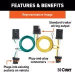 CURT Custom Vehicle-Trailer Wiring Harness for Ford E-150 E-250 E-350 Super Duty, 4-Way Flat, Quick T-Connector thumbnail 3