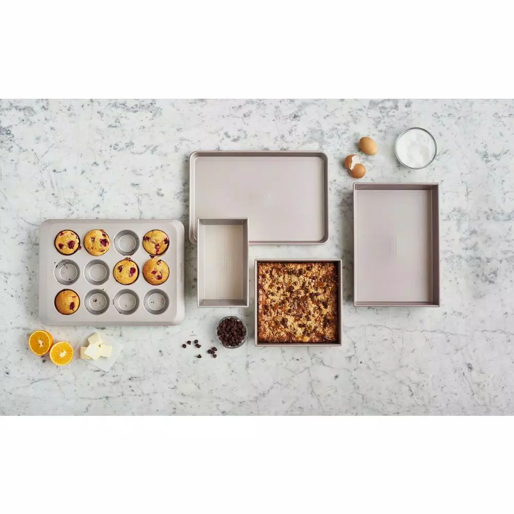 KitchenAid Classic 5-Piece Nonstick Anodized Steel Bakeware Set - Silver Stardust