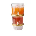 Mind Reader 2-Gallon 2-Tier Stackable Beverage Dispenser with Ice Compartment and Dual Spigots thumbnail 6