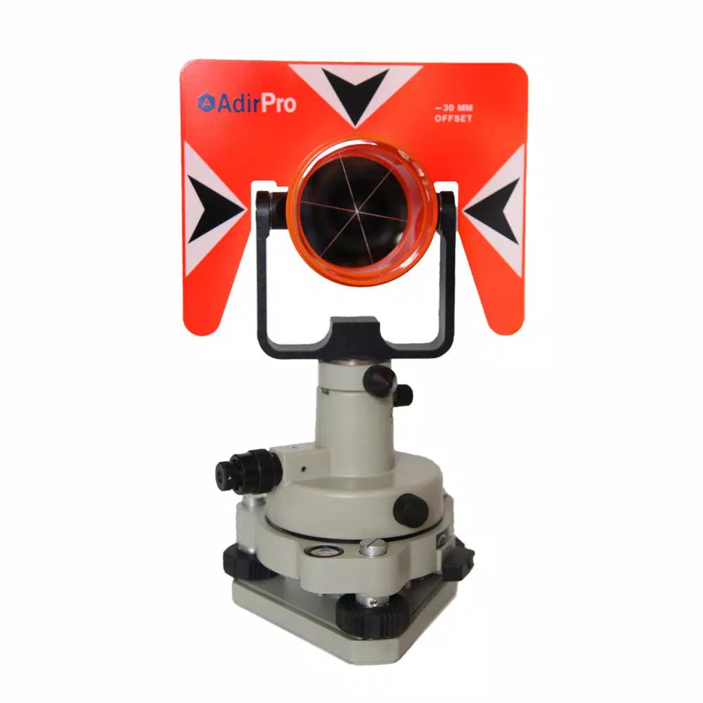 AdirPro Gray Traverse Single Prism and Tribrach Kit with 62 mm Prism
