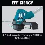 Makita 18V LXT Brushless String Trimmer Kit with 4.0Ah Battery, Charger & Bonus 22 in. Cordless Hedge Trimmer thumbnail 10