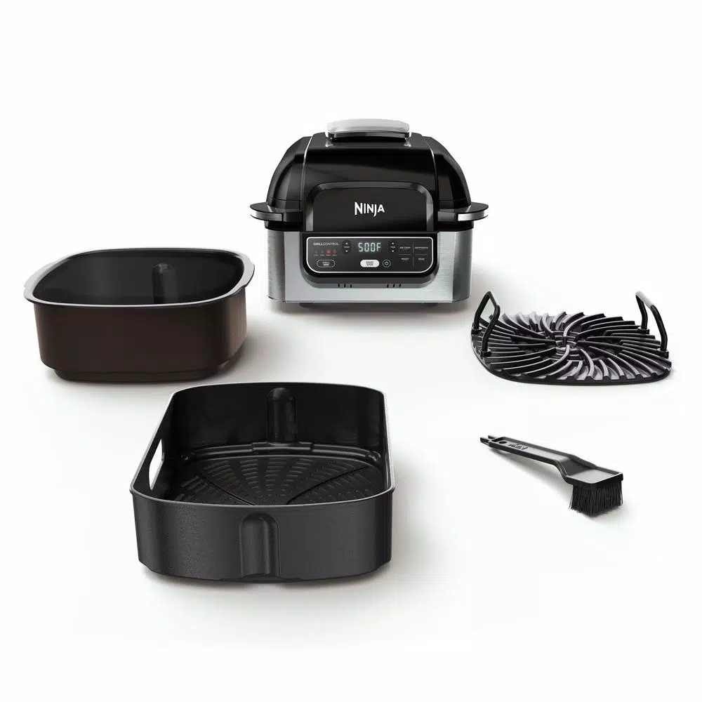 Ninja Foodi 5-in-1 Indoor Grill and 4 Qt. Air Fryer, Black Stainless Steel