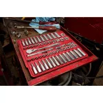 Milwaukee 153-Piece SAE and Metric Ratchet and Socket Mechanics Tool Set, 1/4 in., 3/8 in., and 1/2 in. Drive thumbnail 9