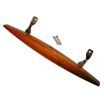 Barton Kramer Wood Sliding Glass Door Handle, C-Style Canoe Shape, Chrome Brackets thumbnail 1