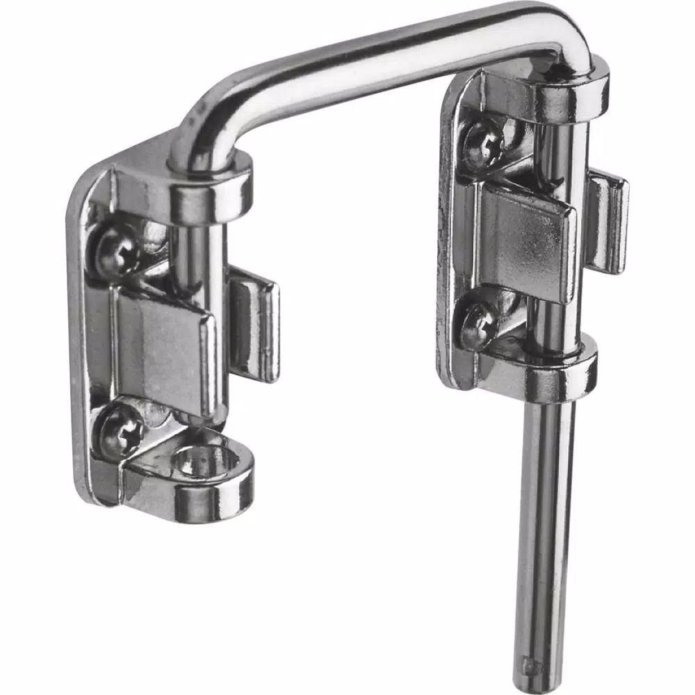 Prime-Line Sliding Door Loop Lock, 2-1/8 in. Reach, Hardened Steel Bar with Diecast Base, Chrome Finish