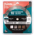 Makita 10 in. Segmented Rim Diamond Blade for Concrete, Block, and Brick thumbnail 2