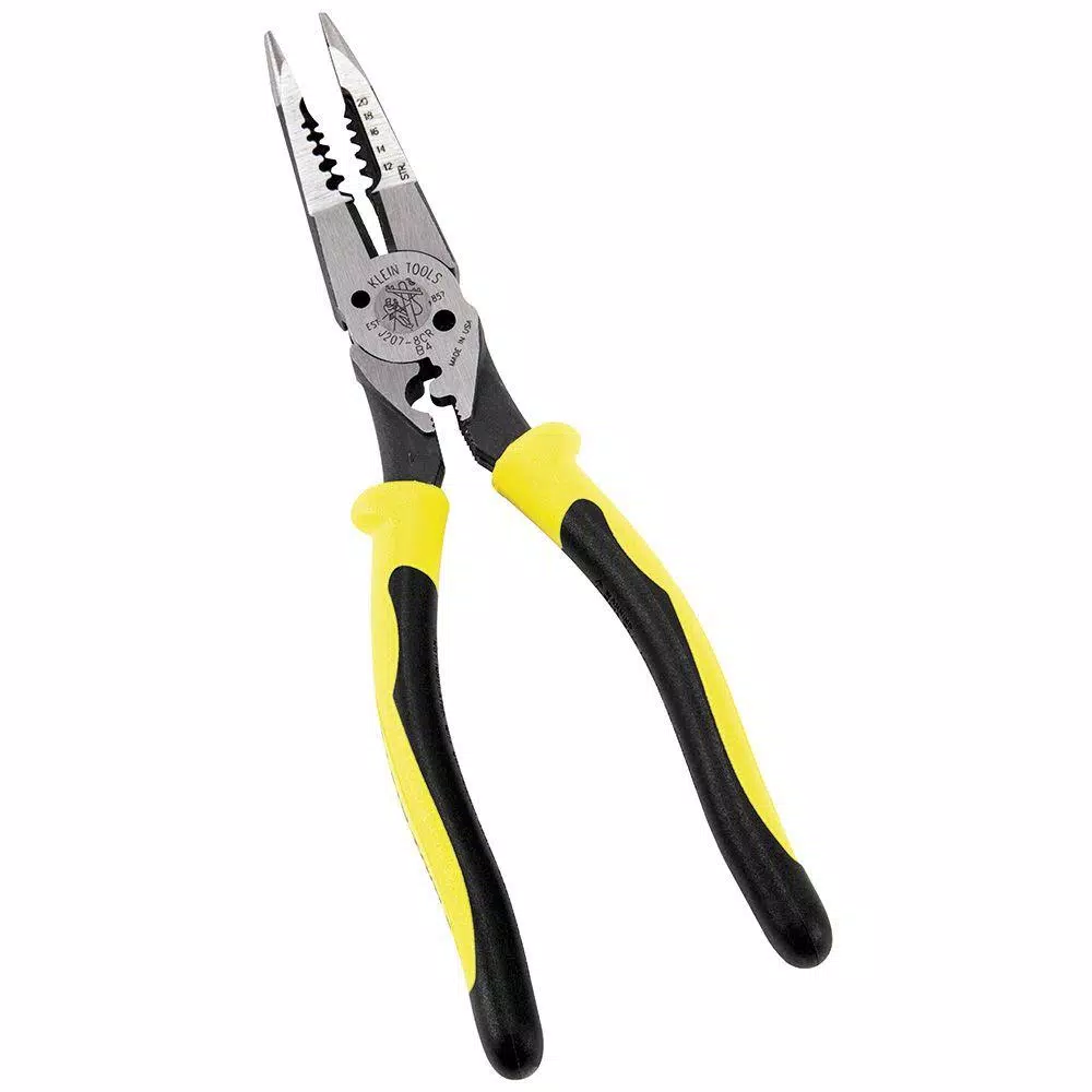 Klein Tools 8-3/8 in. All-Purpose Long Nose Pliers with Crimper and Wire Stripper