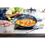 Blue Diamond 12 in. Aluminum Ceramic Nonstick Frying Pan with Glass Lid, Blue thumbnail 3
