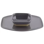 Rachael Ray Cityscapes Ceramic Hot Chip and Dip Set, Dark Sea Salt Gray thumbnail 4