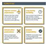POWERTEC Fleece Filter Bags for DeWalt DWV012 Dust Extractors, HEPA Style, 5-Pack thumbnail 3