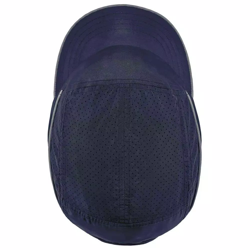 Skullerz 8955 Lightweight Navy Blue Vented Bump Cap with Short Brim