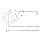 Wright Tool 1-1/2 in. 30-Degree Angle Satin Open End Service Wrench thumbnail 2