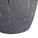 StyleCraft Marloe Charcoal and Gold Ceramic Table Vase, Contemporary Urn Style thumbnail 2