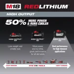 Milwaukee M18 REDLITHIUM HIGH OUTPUT HD12.0 18V Lithium-Ion Battery Pack thumbnail 3