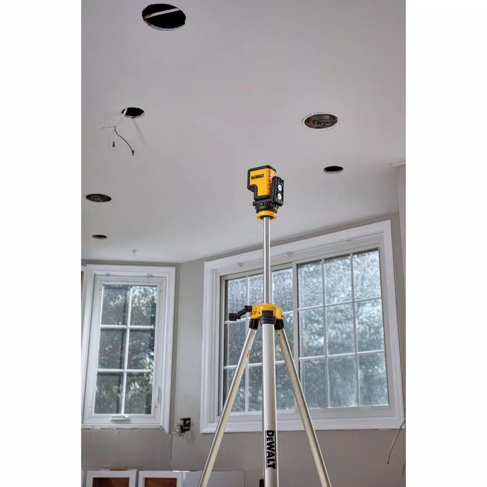 DEWALT 3-Spot Red Self-Leveling Laser Level, 100 ft. Range with Case and Batteries