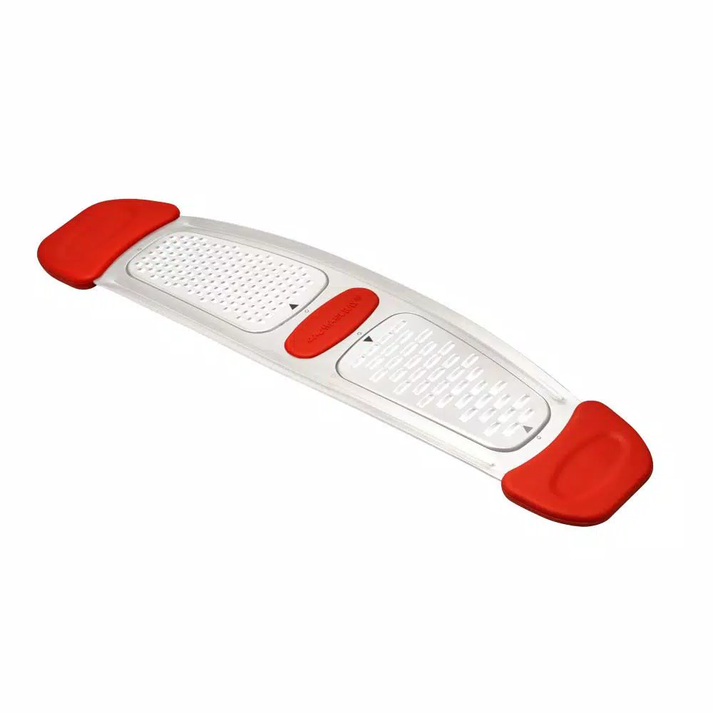Rachael Ray Stainless Steel Multi-Grater with Red Silicone Handles