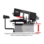 Jet 8 in. x 13 in. 1-1/2 HP Variable Speed Metalworking Bandsaw, 115V/230V thumbnail 5