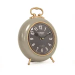Zentique Paris Round Analog Desk Clock - Art Deco & Cottage Style Metal Table Clock thumbnail 2