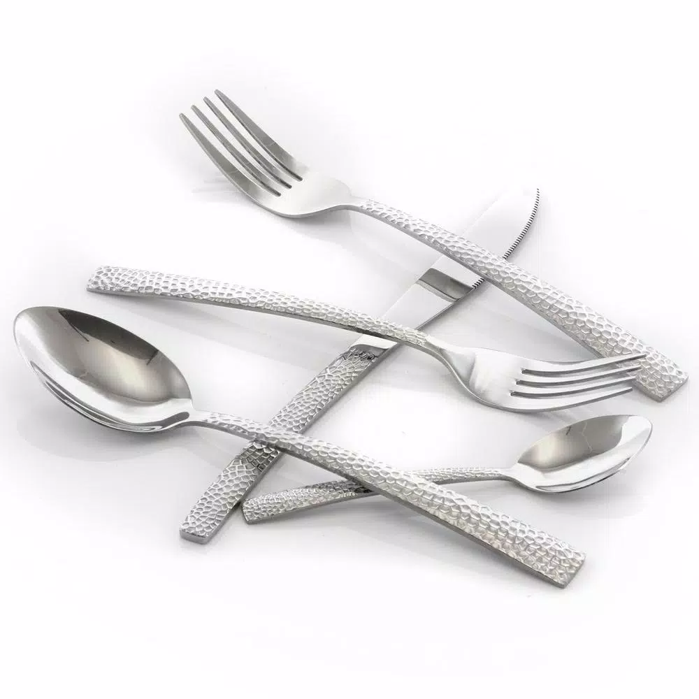 MegaChef Baily 20-Piece Stainless Steel Flatware Set, Service for 4