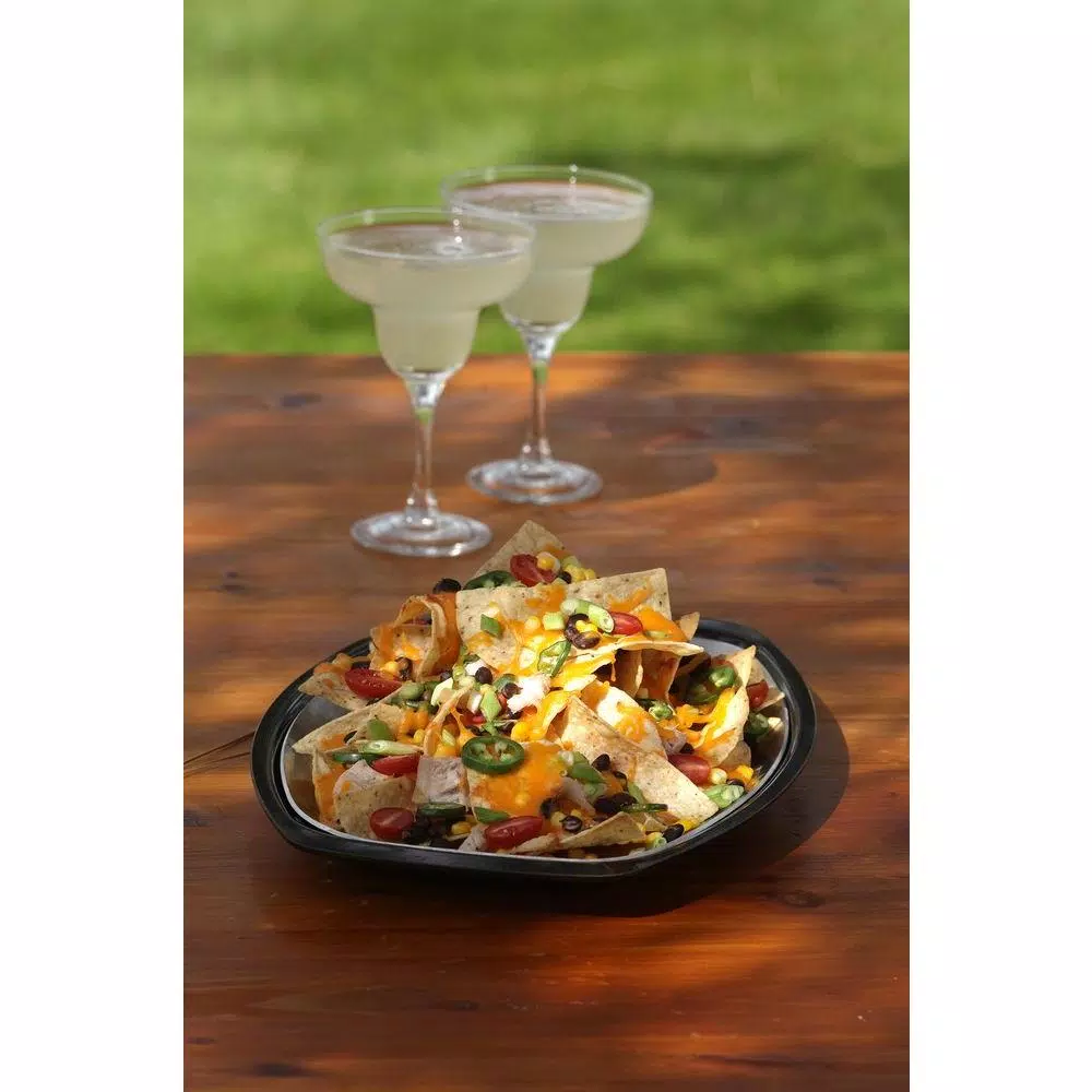 Nordic Ware 365 Grilling 10.125 in. Stainless Steel Sizzle and Serve Pan, Black and Stainless Steel