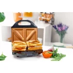 Gotham Steel Ti-Ceramic Non-Stick Sandwich Maker, 2-Slice Countertop Grill, Black thumbnail 4