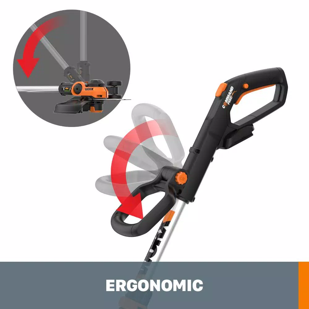 Worx 20V Power Share 12-in Cordless Grass Trimmer and Wheeled Edger, Bare Tool