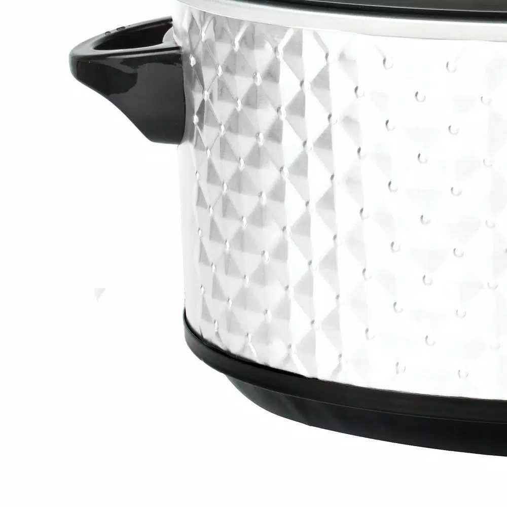 Brentwood Appliances SC-157W 7 Qt. Pearl Slow Cooker with Tempered Glass Lid