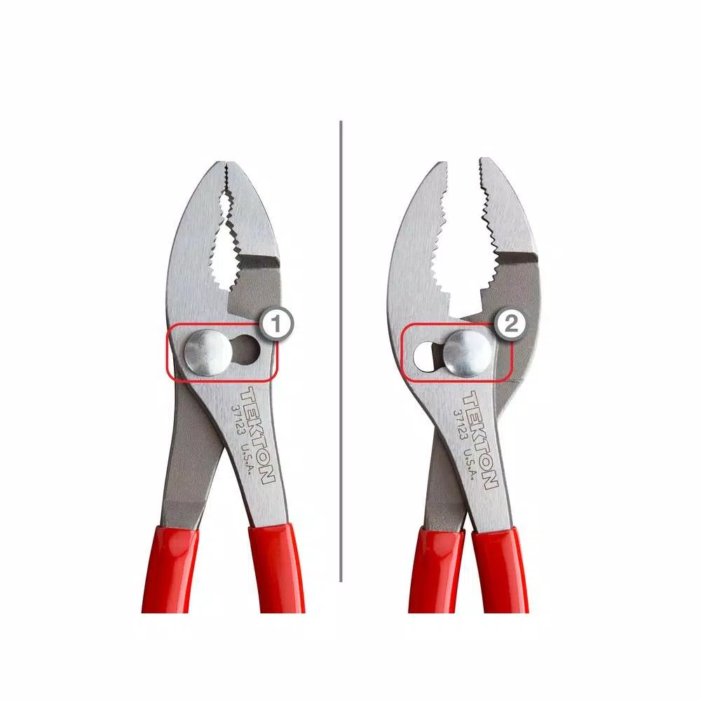 TEKTON 8 in. Slip Joint Pliers with Universal 3-Zone Jaws and Wire Cutter