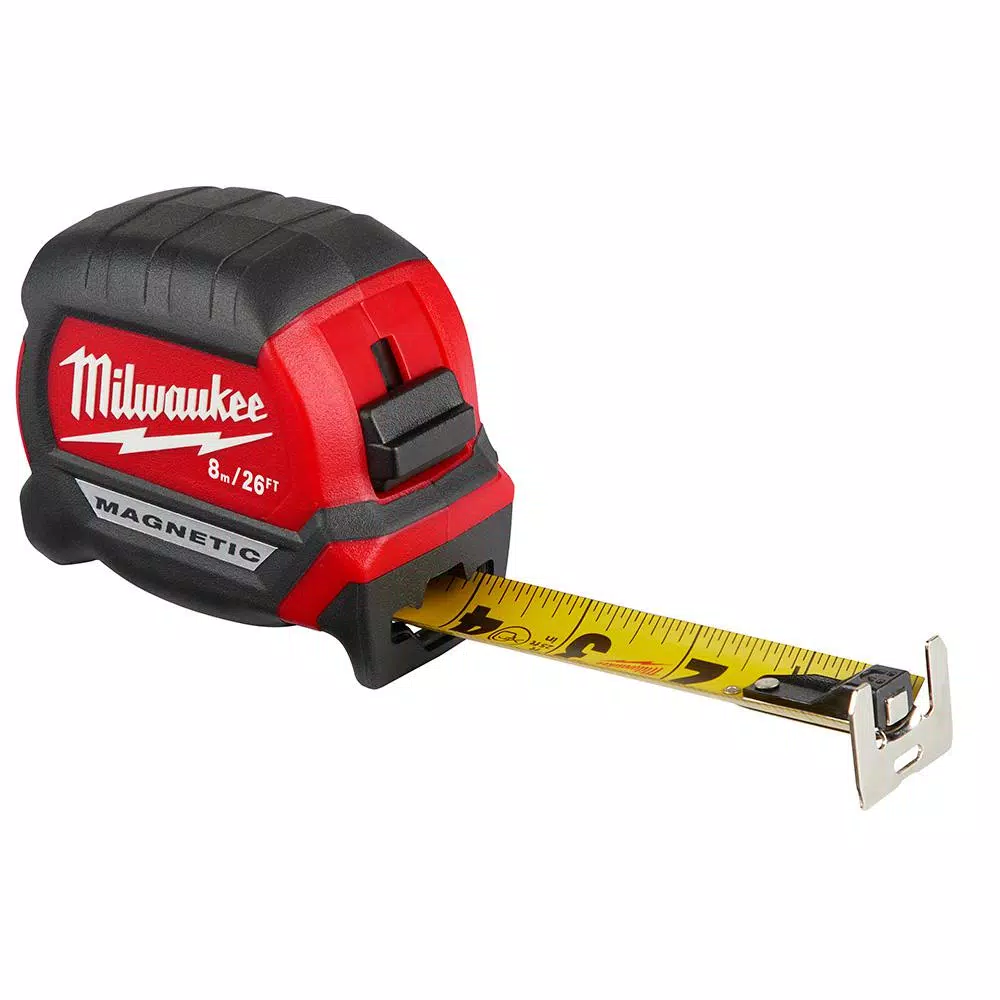 Milwaukee 26 ft. Compact Magnetic Tape Measure with 15 ft. Reach