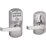 Schlage Elan Satin Chrome Electronic Keypad Door Lever with Plymouth Trim thumbnail 8