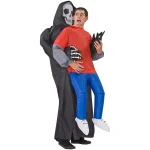 Gemmy Adult Inflatable Grim Reaper Victim Costume - Funny Halloween Inflatable Costume thumbnail 1