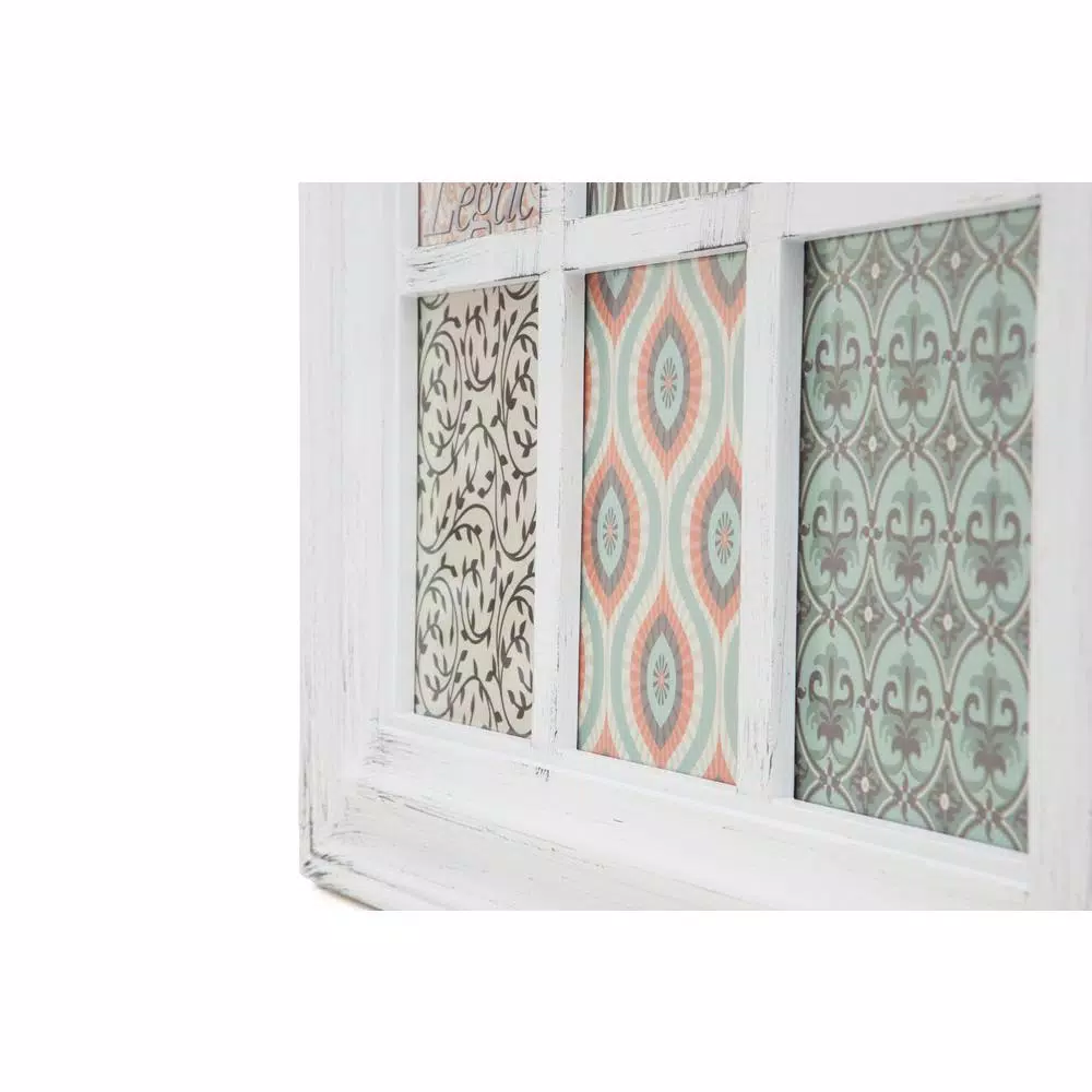 KG kieragrace KG Collage Photo Frame, Distressed White Farmhouse Style, Holds Six 4x6 Photos