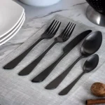 MegaChef Gibbous 20-Piece Black Stainless Steel Flatware Set, Service for 4 thumbnail 5