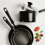 Farberware 10.5 Qt. Aluminum Nonstick Stock Pot with Glass Lid, Black thumbnail 4