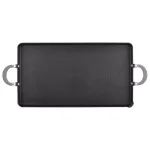Circulon Elementum Hard-Anodized Nonstick Double Burner Griddle, 10 x 18-Inch, Oyster Gray thumbnail 2