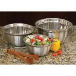 ExcelSteel 3-Piece Stainless Steel Mixing Bowls Set with Satin Finish thumbnail 4
